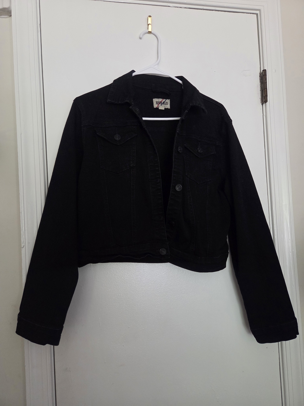 Denim BLVD Los Angeles Playboy Black Denim Jacket Size M - Picture 2 of 5